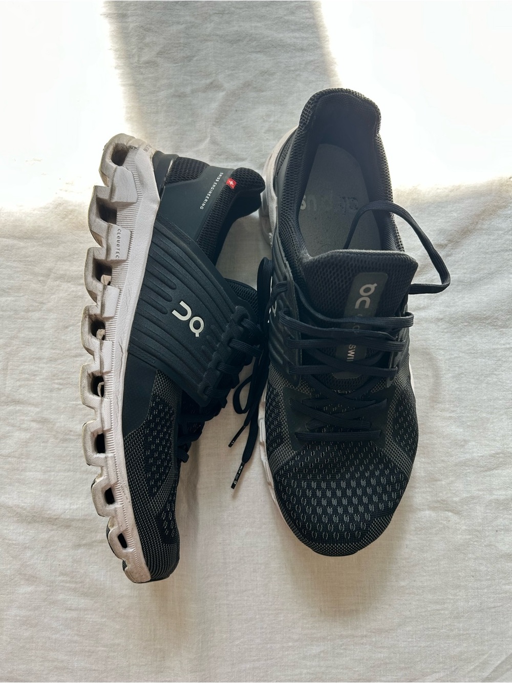 On Running Men's Cloud Running Shoes in Black and White
